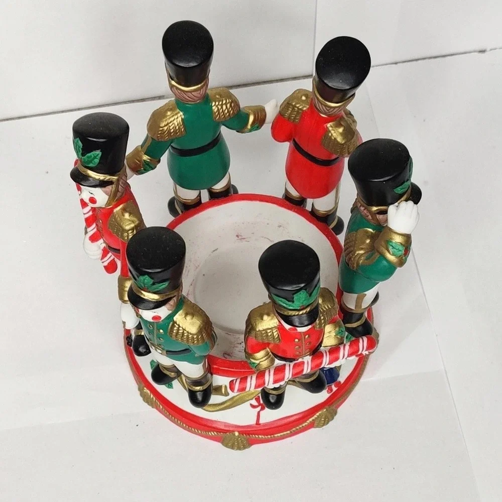 Vintage PartyLite Soldier Drummer Boy‎ Nutcracker Christmas Pillar Candle Holder